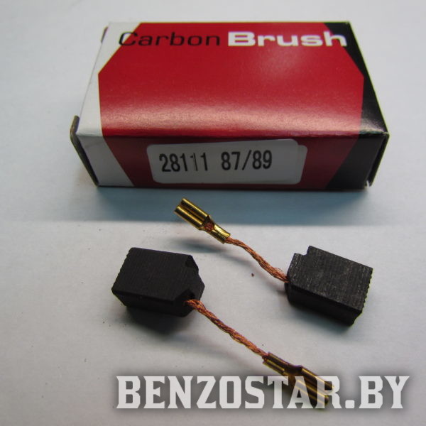 Щетки угольные 2-шт. для DeWalt 28111 130 133 (6,4х10х13,4), скос, поводок клемма-мама