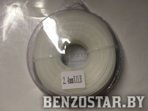 Шнур кордовый (леска для триммера) 2,4 квадрат 87 м Блистер