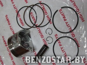 Поршень + кольца + палец + стопора (комплект) для бензогенератора, мотокультиватора, мотоблока 70 мм 2500 168F 170F GX160 GX200